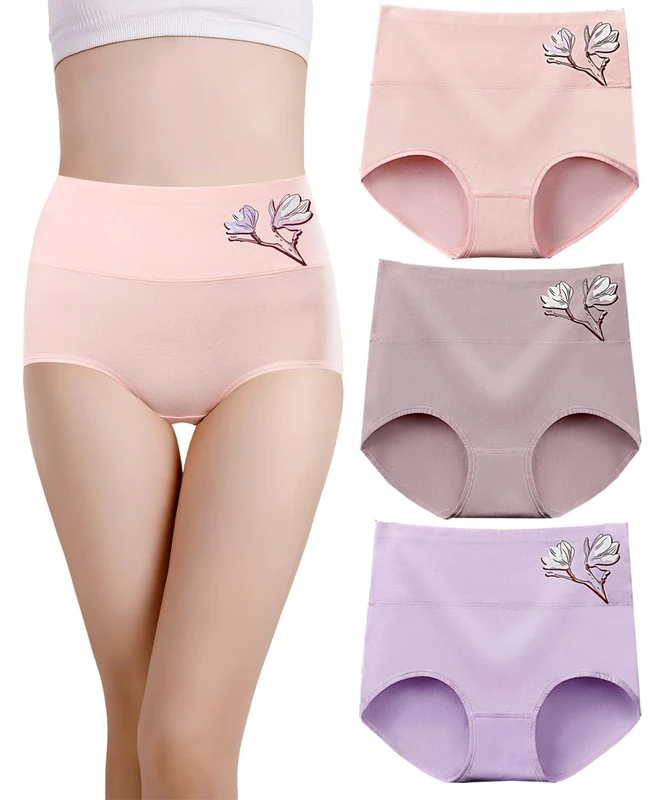 marysgift High Rise Full Briefs - Pack of 3 Cotton Underwear (XL)