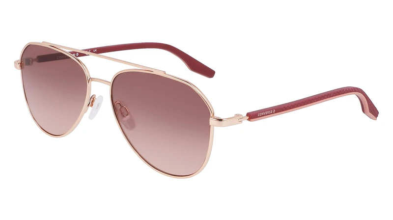 Converse CV307S NORTH END 781 Satin Rose Gold Sunglasses Unisex Metallo, Aviator, 58