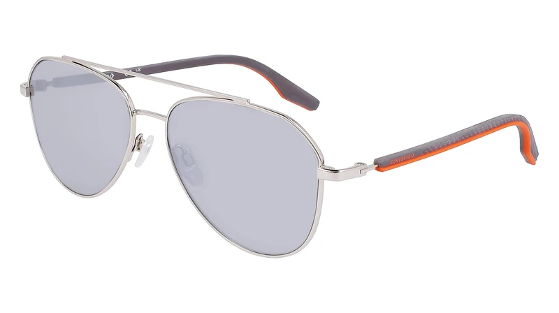 Converse CV307S NORTH END 045 Shiny Silver Sunglasses Unisex Metallo, Aviator, 58