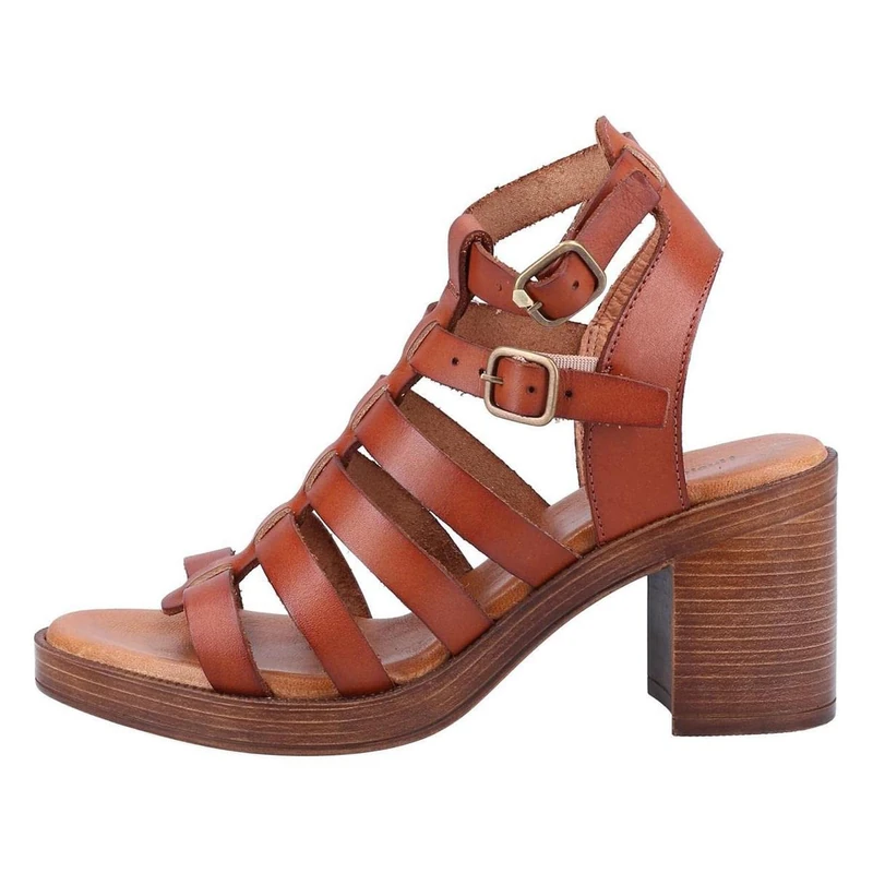 Hush Puppies Female Gloria Gladiator Sandal, Tan, 4