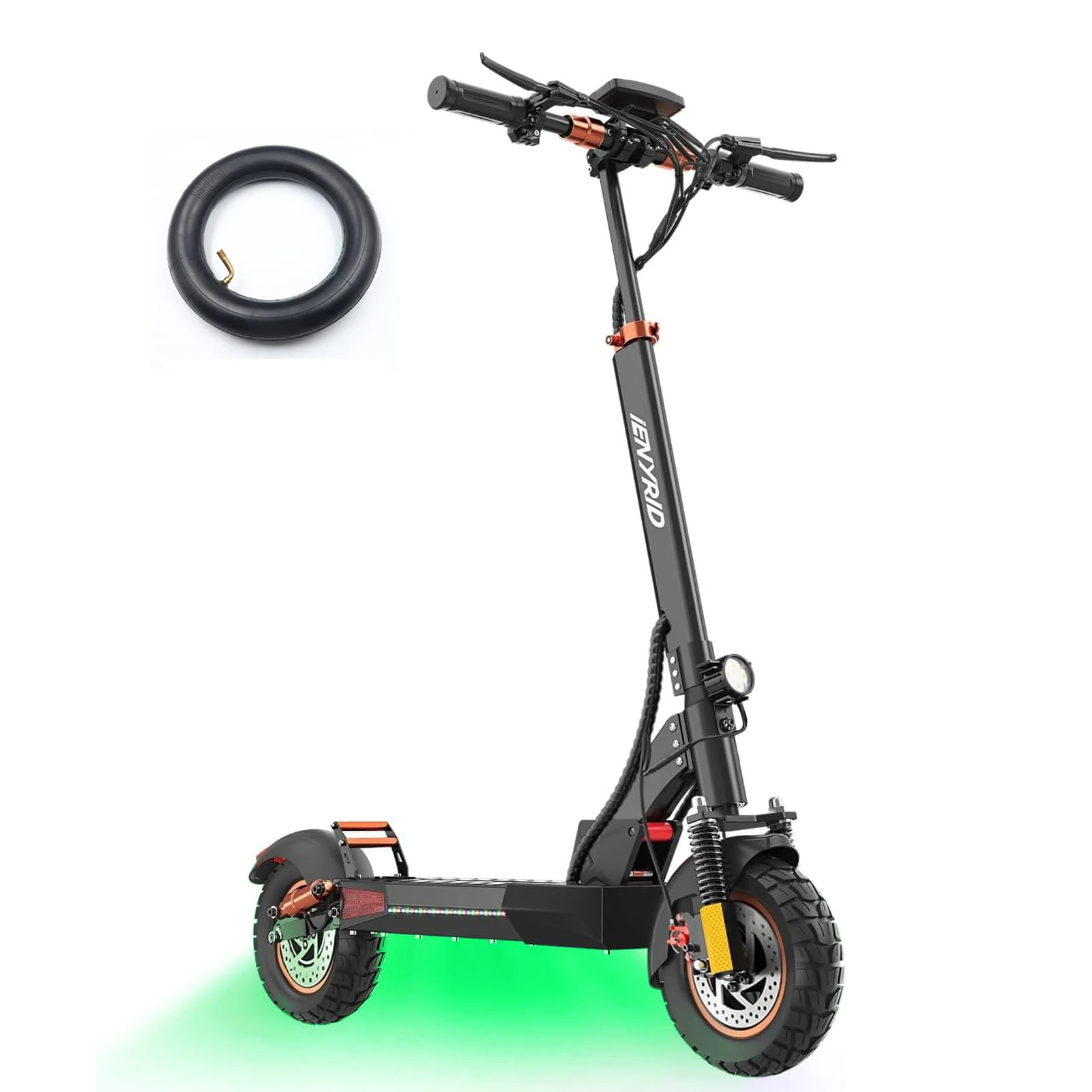 iENYRID Electric Scooter for Adults, M4 Pro S+ Folding Motorized Kick Adult Foldable 10" Off-Road Tires Fast Speed Long Range,3 Speed Modes, LCD Display,Dual Braking System, Black