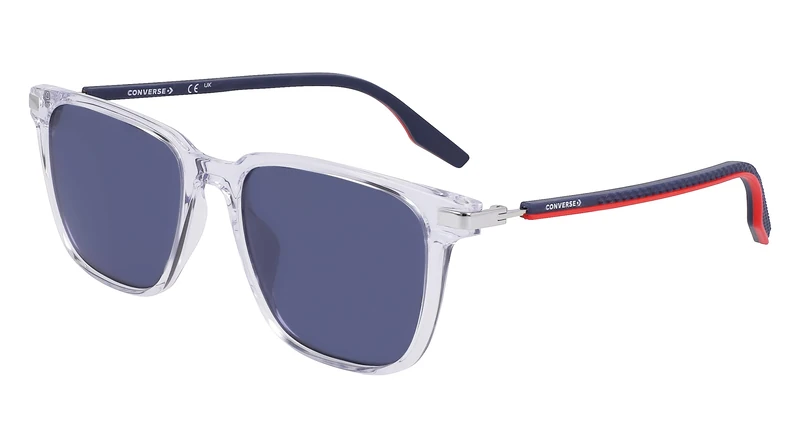 Converse CV543S NORTH END 970 Crystal Clear Sunglasses Unisex Iniettato, Square, 54