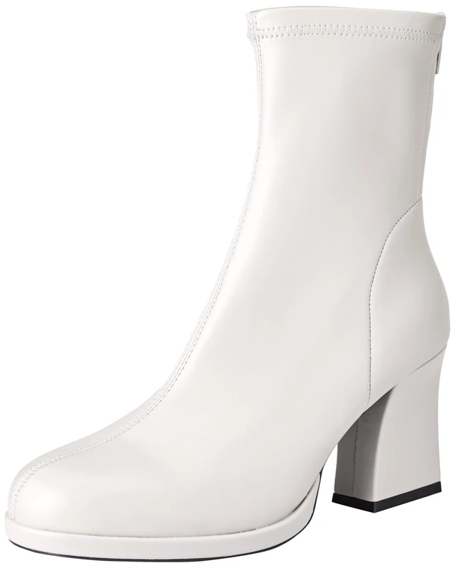 Pinko Women's Jomeli Leatherette Ankle Boots S, I41 Pearl Grey, 7 UK
