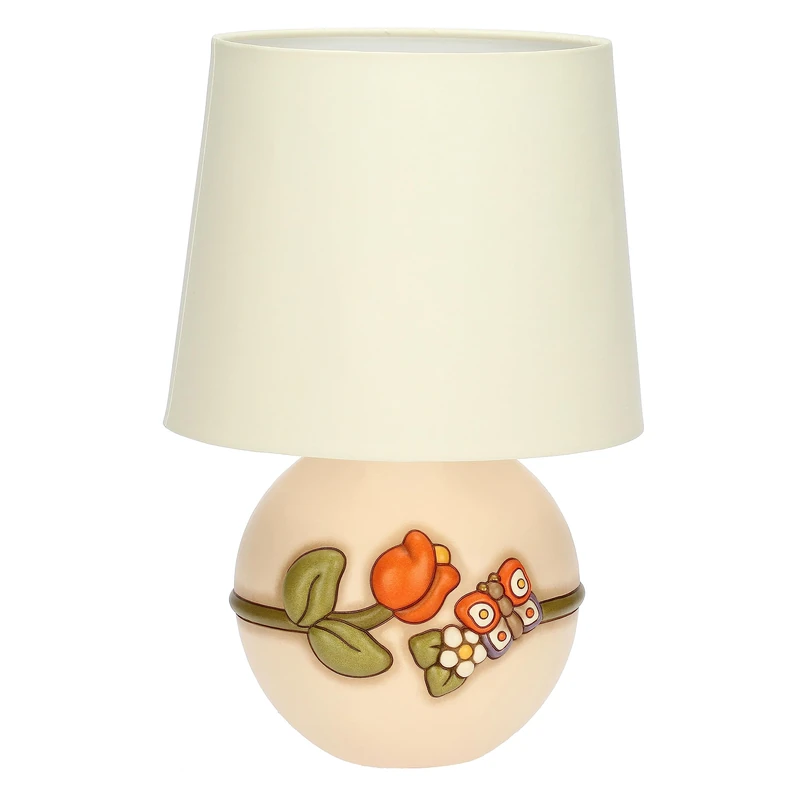 THUN, Table Lamp Decoration with Tulip Ceramic Hand Decorated Medium Country Line 26.7 x 26 cm