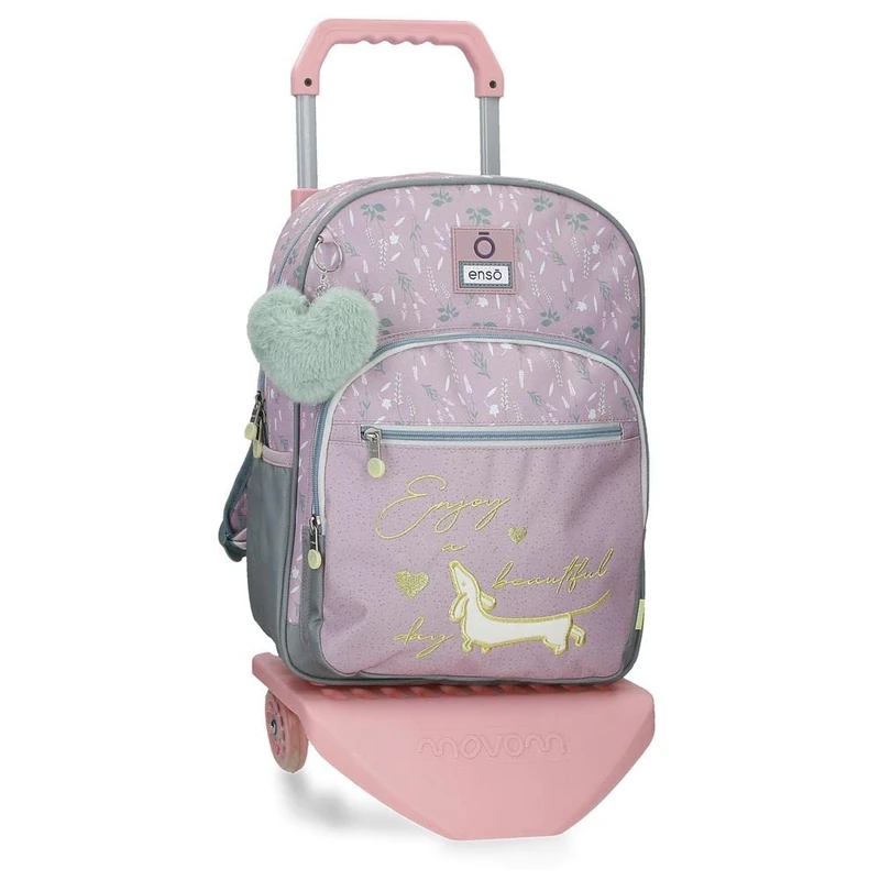 Enso Beautiful day School Backpack with Purple Trolley 30x38x12 cms Polyester 13,68L