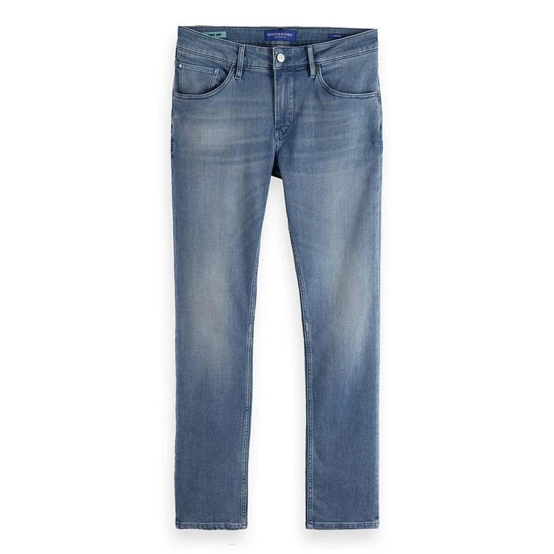 Scotch & Soda Men Skim Skinny-Fit Jeans Casual Trousers, Trance Blue, 30-34