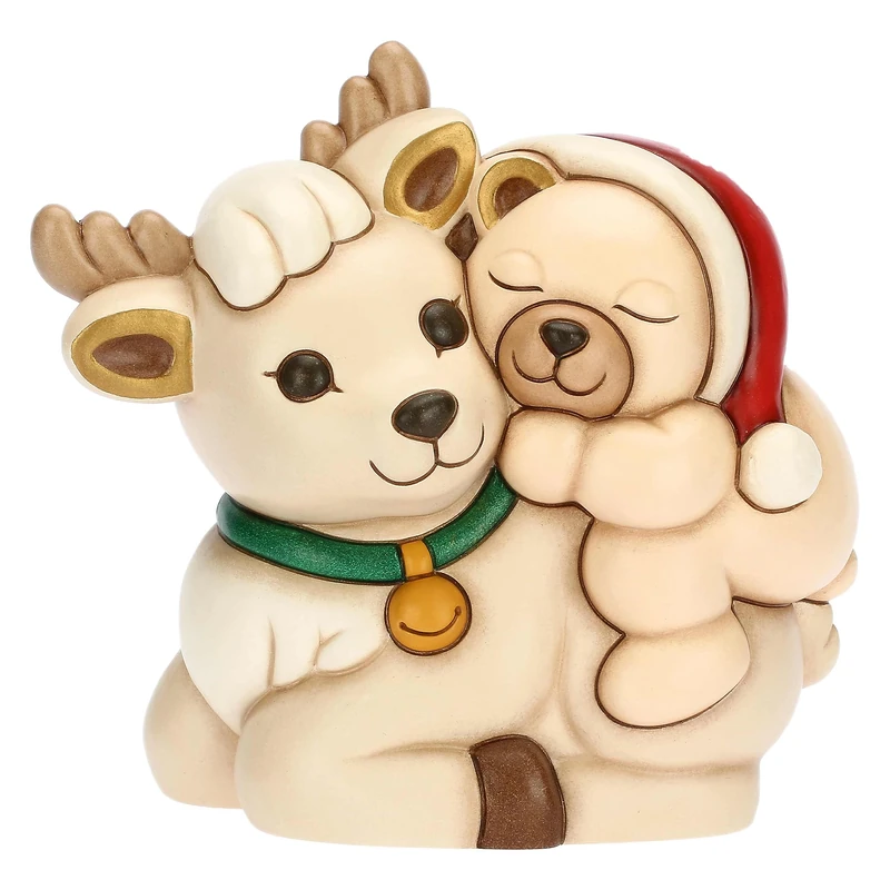 THUN Teddy Riding The Reindeer Multi-Coloured