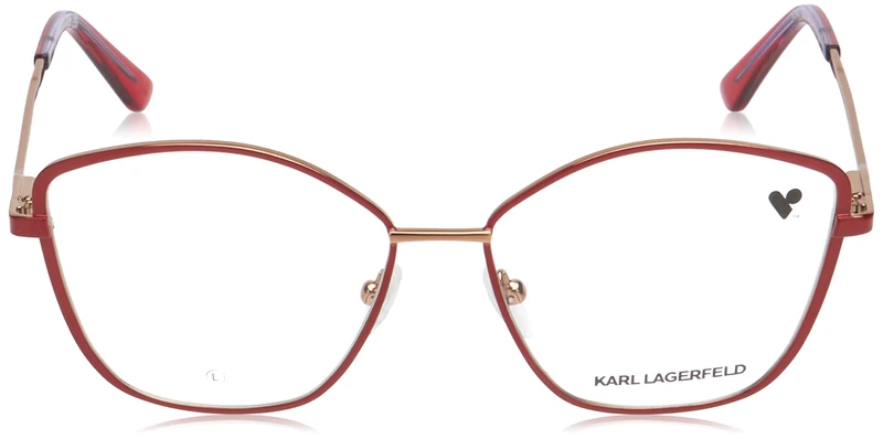 Karl Lagerfeld KL345 600 Red Eyewear Woman Metallo, Modified Rectangle, 54