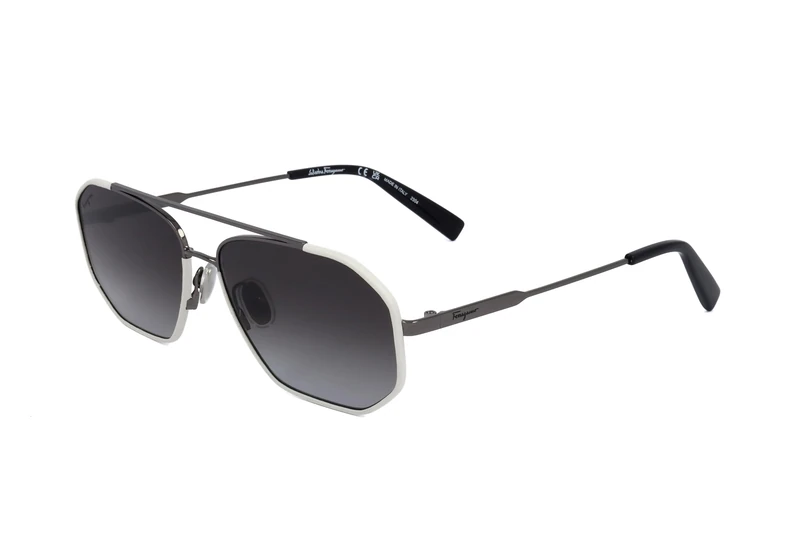 Salvatore Ferragamo SF303SL SF303SL 026 dark ruthenium white sole Women's Steel, Standard, 60