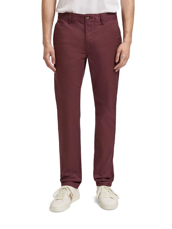 Scotch & Soda Men's Mott Chino, Berry Wine, 30-34