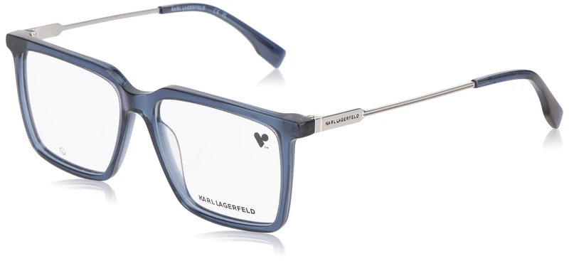 Karl Lagerfeld KL6114 400 Blue Eyewear Man Acetato, Modified Rectangle, 55