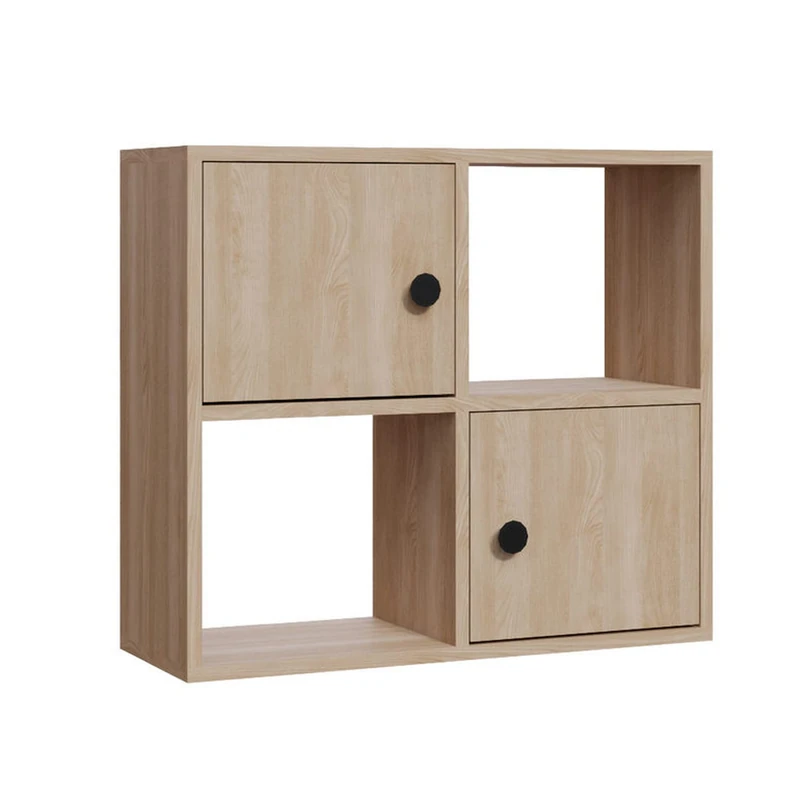 WELL HOME MOBILIARIO & DECORACIÓN Bookcase, 100% Melamine Re-Plated Chipboard, Oak