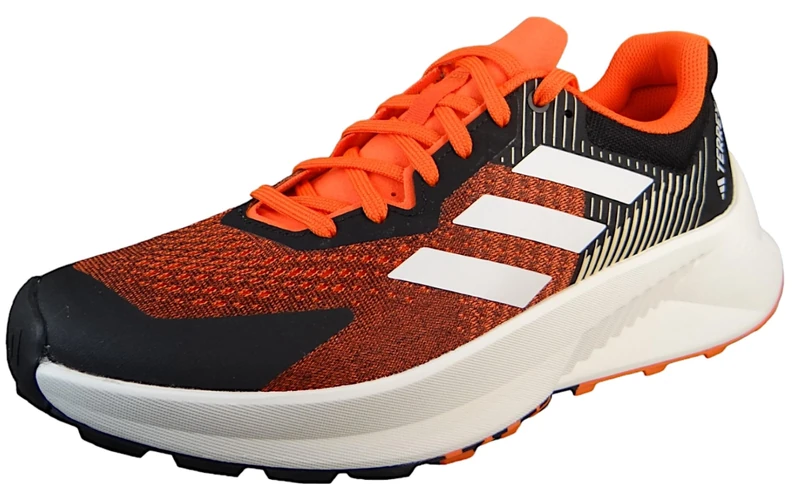 adidas Men's Terrex Soulstride Flow Shoes Low (Non Football), Core Black Crystal White Impact Orange, 7 UK