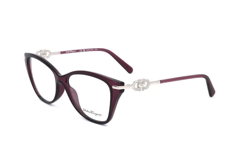 Salvatore Ferragamo SF2937R SF2937R 655 transparent wine vista Women's Acetate, Standard, 54