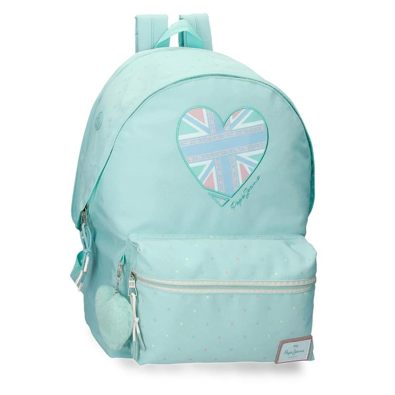 Pepe Jeans Nerea Double Compartment Laptop Backpack 15.6" Blue 31x44x15 cms Polyester 23.87L