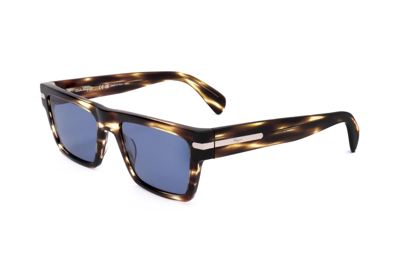 Salvatore Ferragamo SF1086S SF1086S 216 striped brown sole Women's Steel, Standard, 54 - Image 1