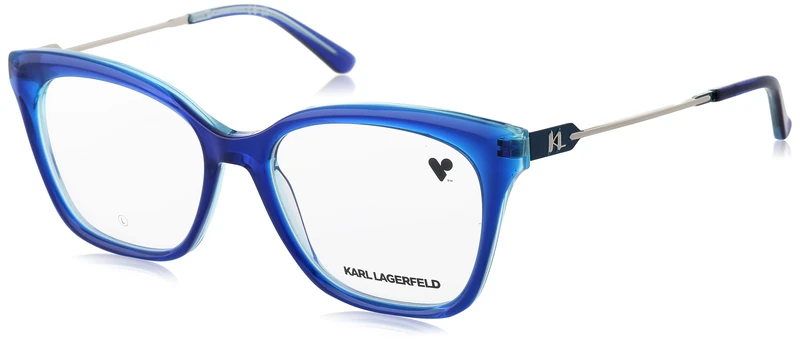 Karl Lagerfeld KL6108 KL6108 407 dark blue azure vista Men's Acetate, Standard, 54
