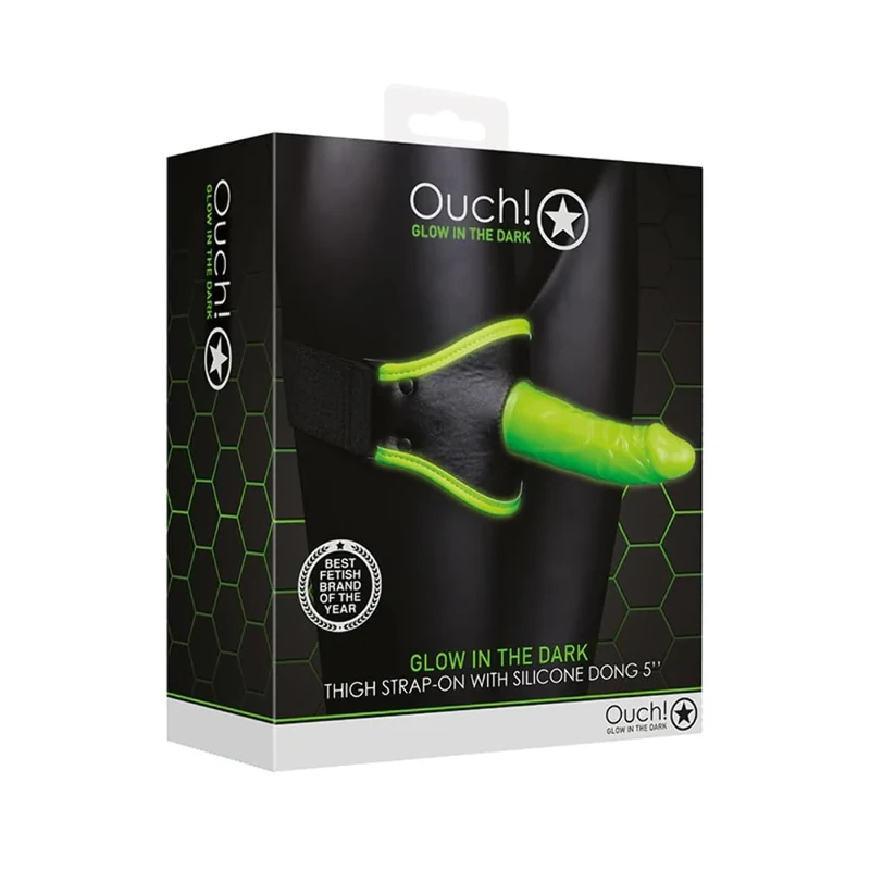 Ouch! Strap ons-OU769 Neon Green/Black One Size