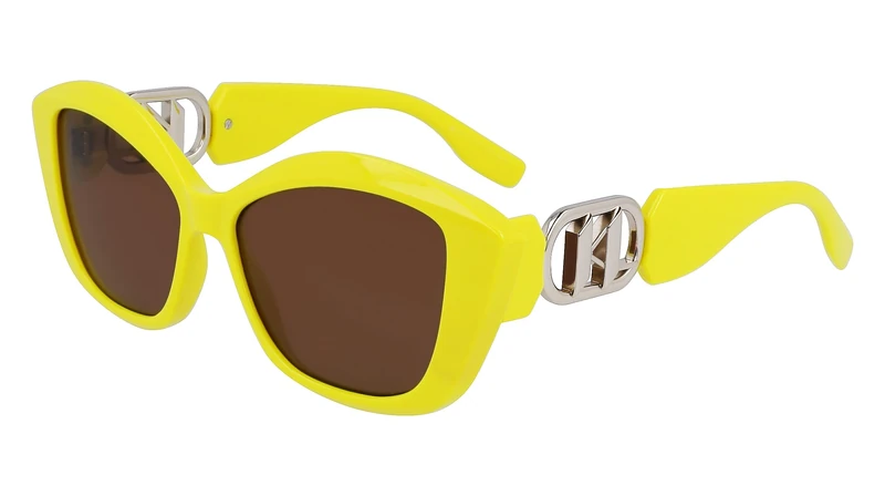 Karl Lagerfeld Womens KL6102S Sunglasses, YELLOW, 56/15/140