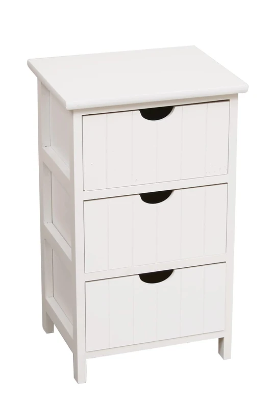 Mimbre Natural Drawer, Wood, White - Image 1