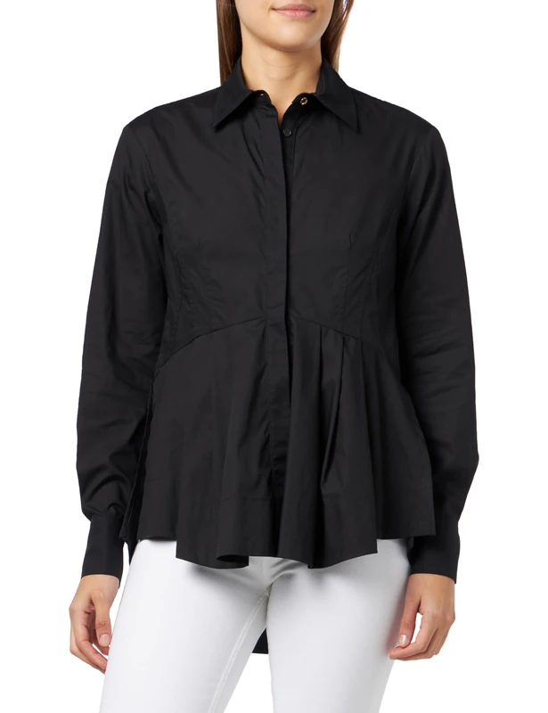 Pinko Women's Aquaman Abito Punto Stoffa Flu Blouse, Z99_Nero Limousine, 40 - Image 1