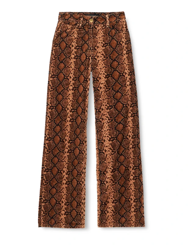 Pinko Women's Edipo Giubbino Punto Stoffa Scuba Pants, Zc8_Multi.Nero/Beige, 38