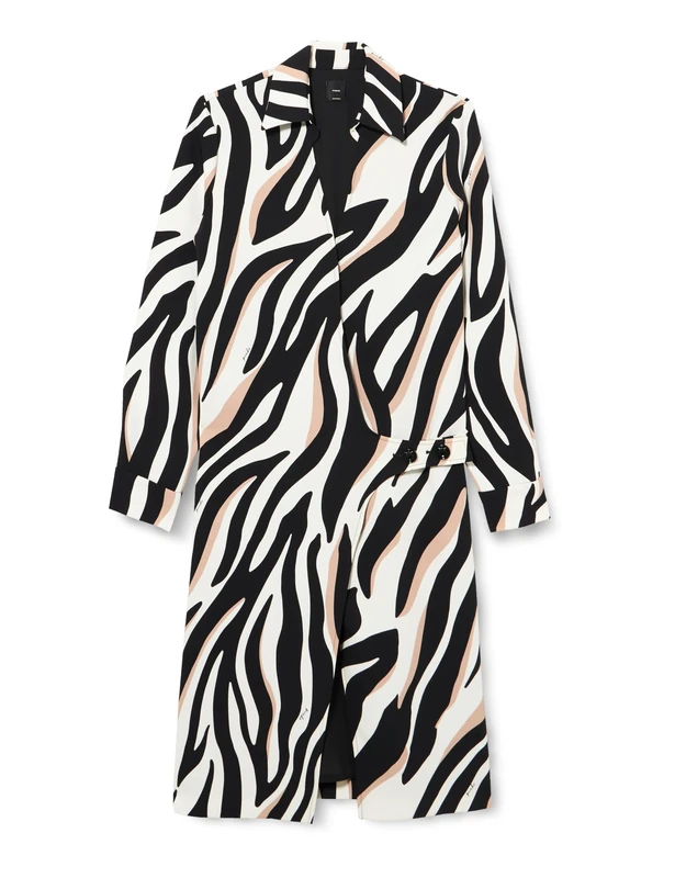 Pinko Women's Cipresso Gonna Bande Jacquard Logo Birds Casual Dress, Zpz_Bianco/Nero/Beige, 42