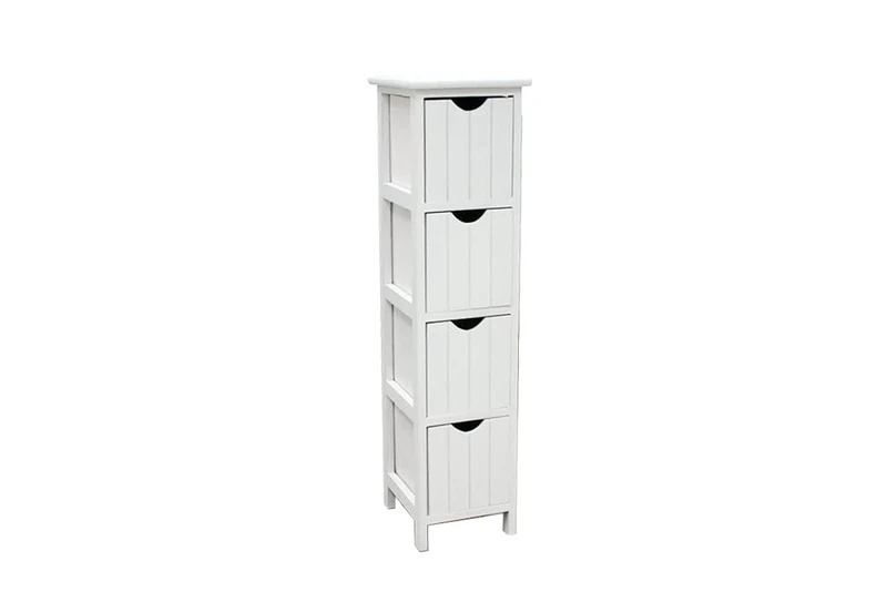 Mimbre Natural Drawer, Wood, White