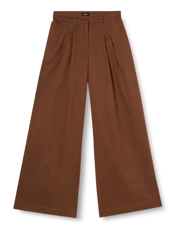 Pinko Women's Pacato Pantalone Jaquard Stamp Pants, L71_Terra Scuro, 48