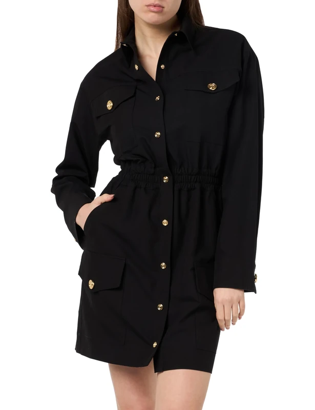 Pinko Women's Harlook Gonna Velluto A Coste Blouse, Z99_Black Limousine, 18