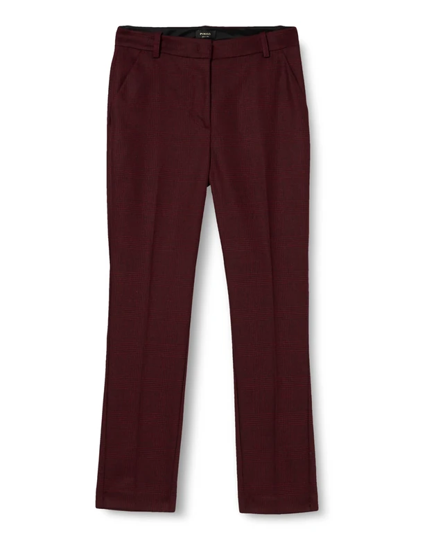 Pinko Women's Pokemon Flannel Pants Dis, Yz7_Burgundy/Black, 4