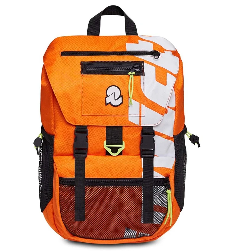 Invicta Backpack, JOLLY X Eco-friendly Knapsack, For Office, Day Trips & Commuting, For School, Sport, Free Time, with Side Pockets & 15,6'' Laptop Sleeve, Italian Design, orange