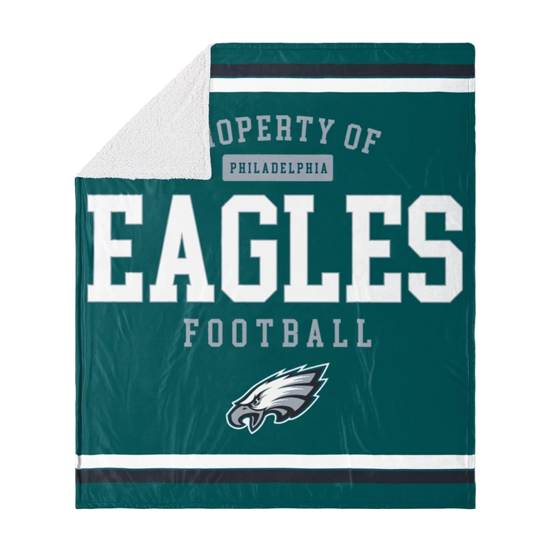 FOCO Philadelphia Eagles Sherpa Fleece Blanket - 60 X 70