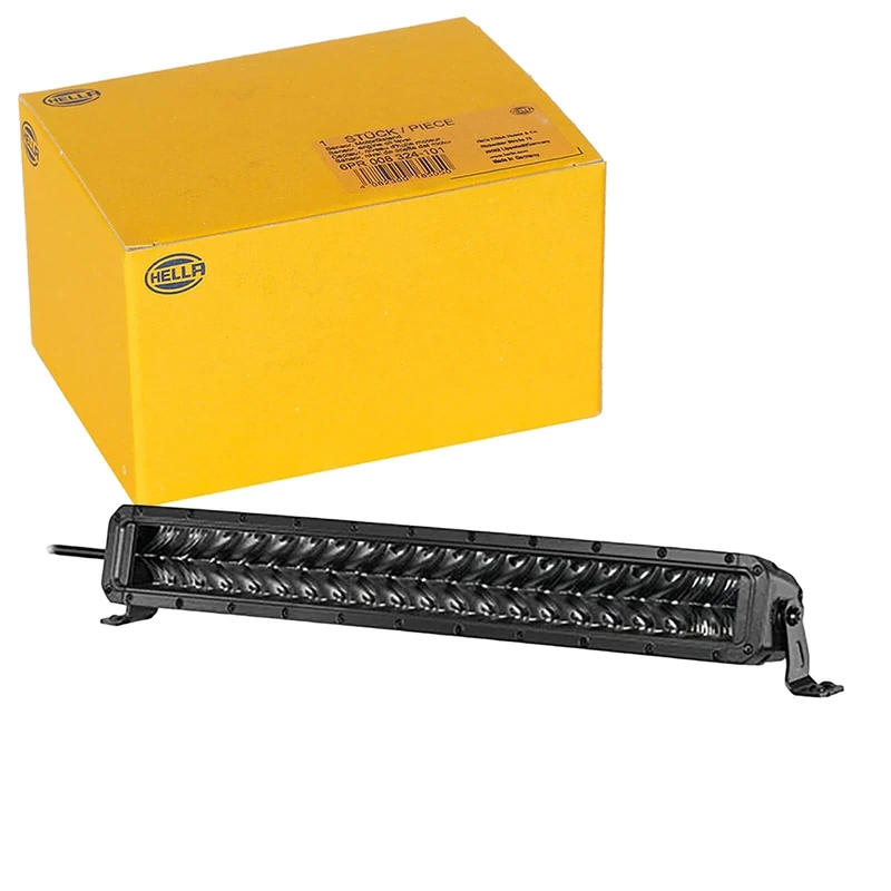 HELLA 1GJ 358 197-601 LED-Worklight - Black Magic Double Row Curved Lightbar 21.5" - 12/24V - Dual Version - 11000lm - Mounting/Screw Connection - Vertical - Off-Road Lighting - Cable: 2000mm