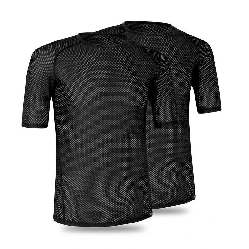 GripGrab Ultralight 1 and 2 Pack Cool Mesh Short Sleeve Cycling Base Layer Anti Odour Summer Bicycle Under Shirt Vest
