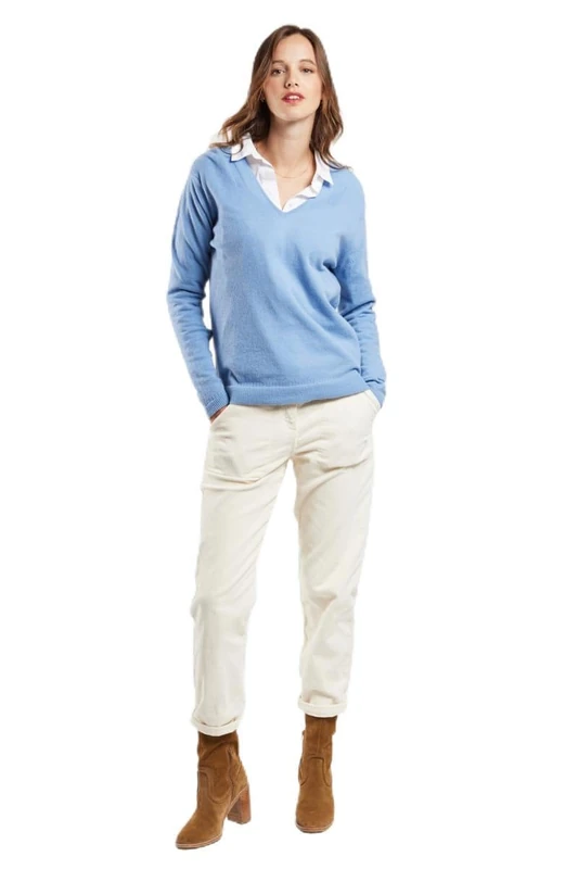 Armor Lux V-Neck Sweater - Wool, Olimpo, M