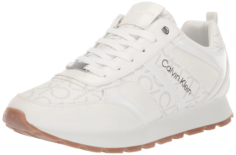 Calvin Klein Women's Carlla Sneaker, White Multi 142, 4 UK
