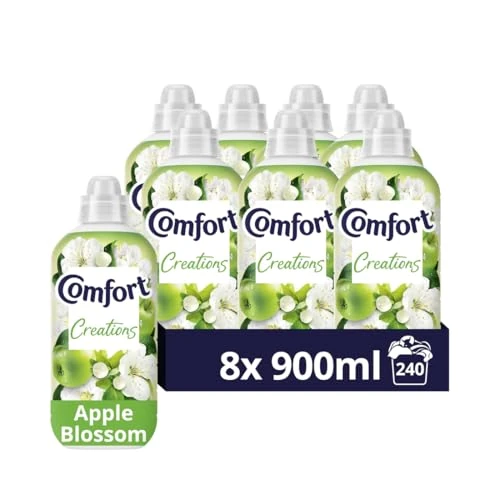 Comfort Creations Apple Blossom Fabric Conditioner with Stay Fresh technology for 100 days of freshness + fragrance* 8x 900 ml (240 washes)