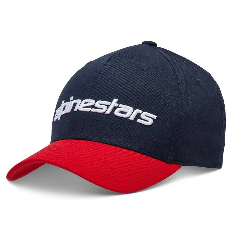 Alpinestars Men's Linear Hat Baseball Cap, Navy/Red, S-M