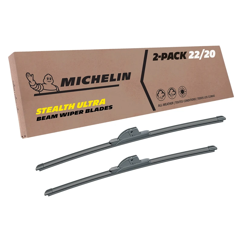 Michelin Stealth Ultra Double Package 22 & 20 inch Wiper Blade Fits Select Ford Mustang (2014=>), Jeep Renegade (2014=>), Mini Clubman (2014=>) (19-2220SUBA)