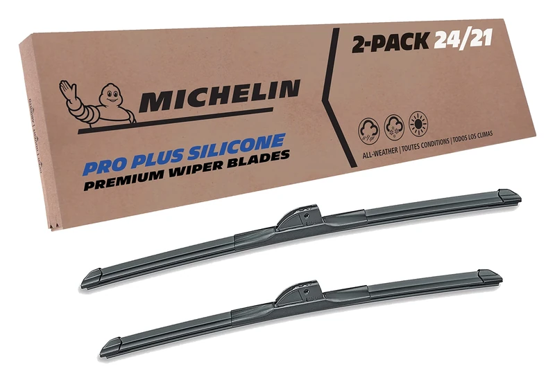 Michelin 40-2421SPBA Pro Plus Silicone Twin Pack 24 & 21 inch Wiper Blade Fits Select Chevrolet, Dodge, Honda, Buick, GMC, Mitsubishi, Chrysler, Pontiac, Volkswagen, Nissan, Model Years (2 Pack)