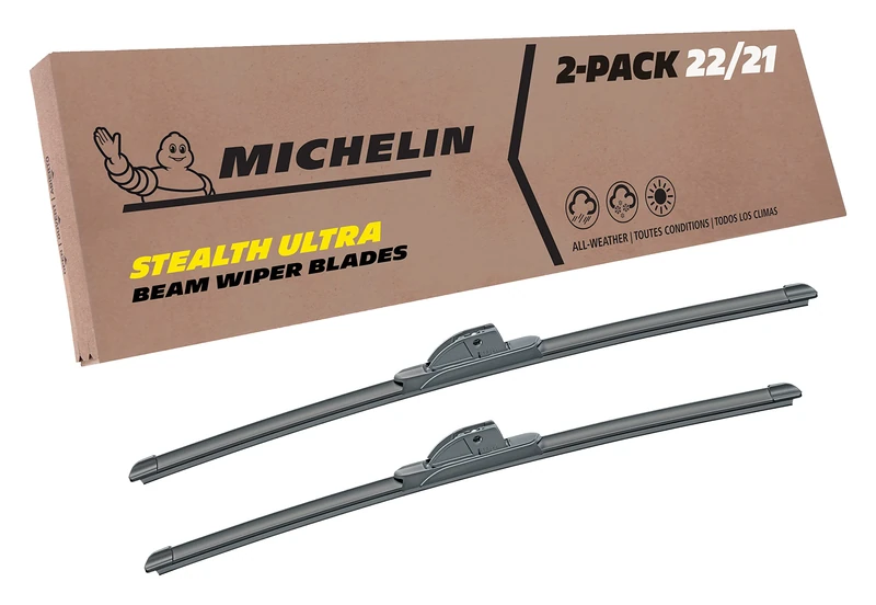 Michelin 19-2221SUBA Stealth Ultra Twin Pack 22 & 21 inch Wiper Blade Fits Select Jeep, Toyota, Dodge, Honda, Chevrolet, Ford, Cadillac, Nissan, Porsche, Saturn, Model Years (2 Pack)