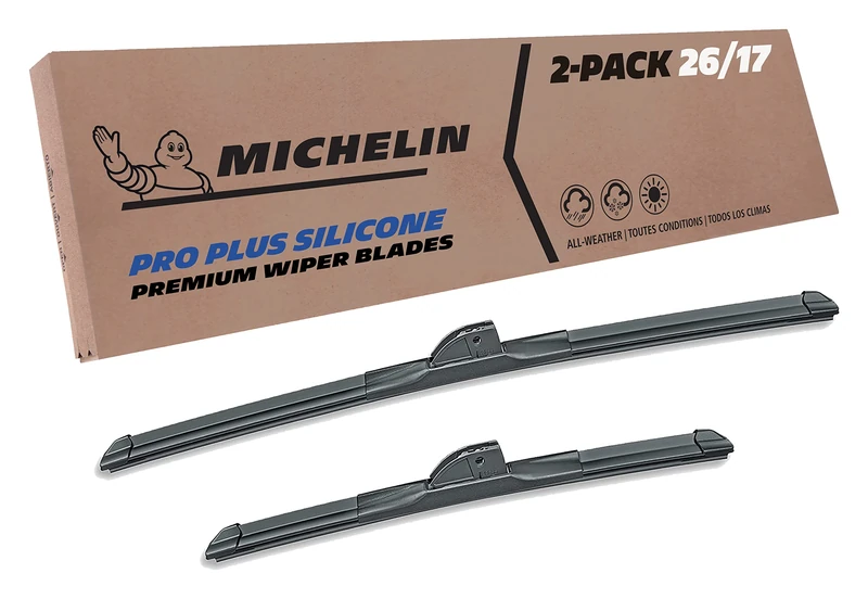 Michelin 40-2617SPBA Pro Plus Silicone Twin Pack 26 & 17 inch Wiper Blade Fits Select Nissan, Honda, Subaru, Infiniti, Cadillac, Acura, Mazda, Toyota, Pontiac, Model Years (2 Pack)
