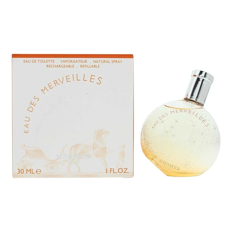 HERMES Eau Des Merveilles Eau de Toilette Refillable for Women 30ml