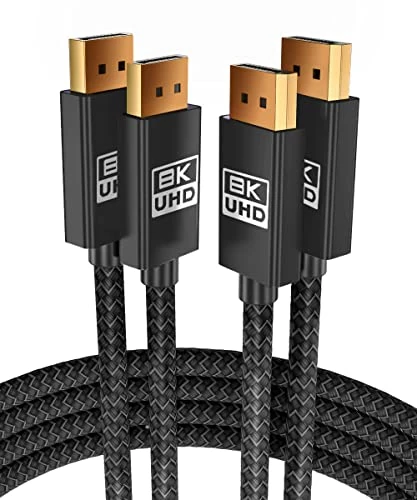 Itramax 8K 60Hz DisplayPort Cable 3M(2-Pack),10FT DP 1.4 Male Ultra High Speed Cord for Laptop/PC/TV/Gaming Monitor,Support HBR3 Bandwidth of 32.4Gbps,4K@144Hz,2K@165Hz,1080P@240Hz(DP 1.2 Compatible)
