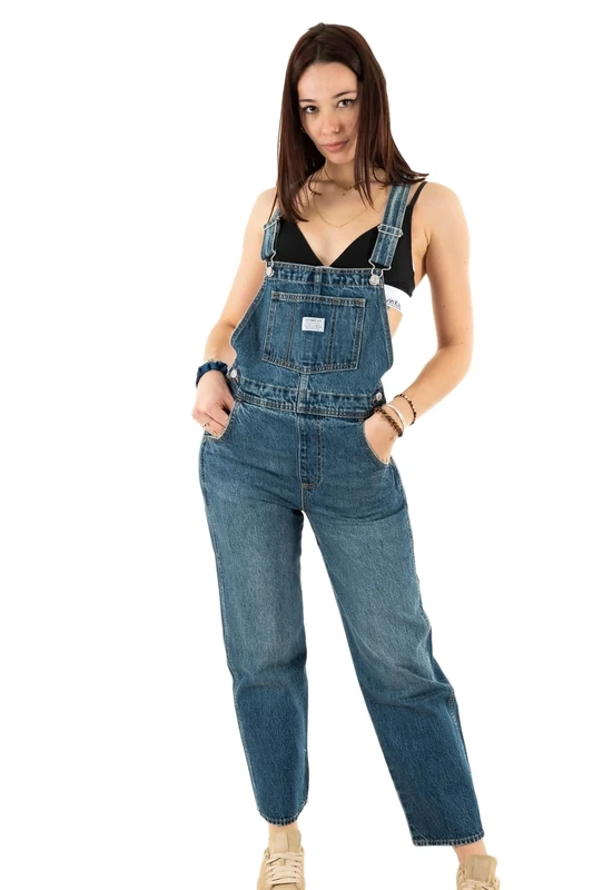 LEVIS Women's VINTAGE OVERALL MED INDIGO - WORN IN VINTAGE OVERALL MED INDIGO - WORN IN, HOPEFULLY HIGH,