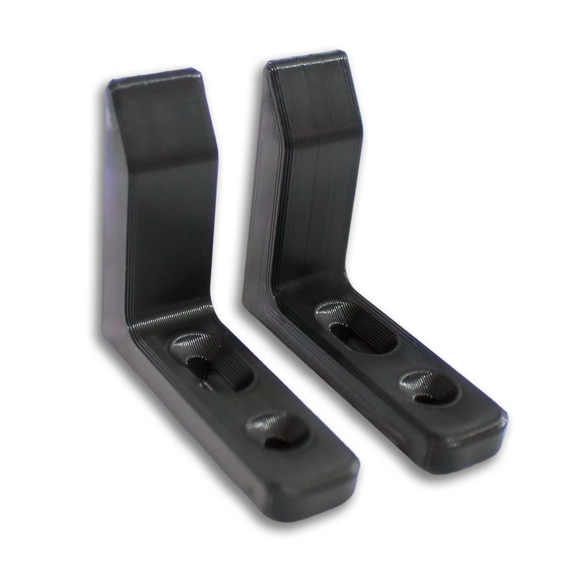 Decoralin Toilet Bumpers Wobbly Toilet Seat Stabilisers Stop Children or Disabled Slipping Sliding Set of 2 (Black)