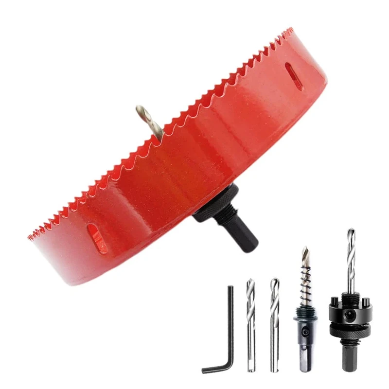 9.05 inch hole saw, LAIWEI 230mm hole cutter, with A2 heavy duty mandrel drill bit for drilling wood,aluminum profiles,drywall,PVC and other materials(9-1/16")