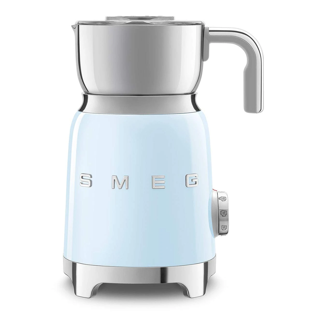Smeg MFF11PBUK Induction Milk Frother with Tritan TM Renew, 500W, Pastel Blue