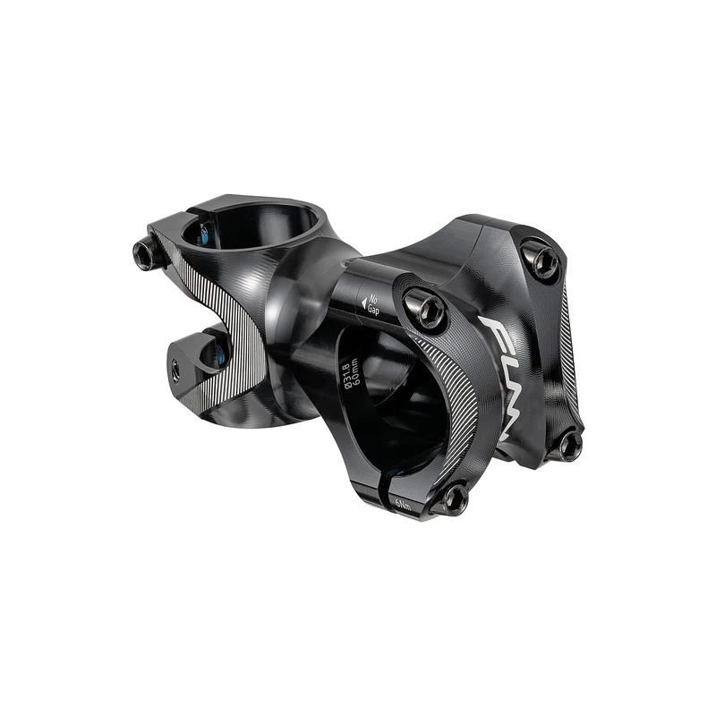 Funn Tron Mountain Bike Stem with 31.8mm Bar Clamp - Durable and Lightweight Alloy Bike Stem for Mountain Bike and BMX Bike, Length 60mm stem (Black)